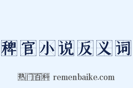 稗官小说反义词是什么意思的图片